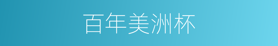 百年美洲杯的同义词