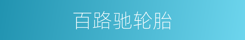 百路驰轮胎的同义词