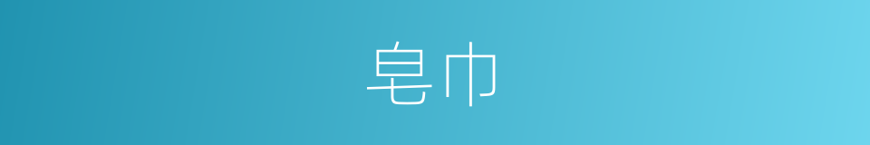皂巾的意思