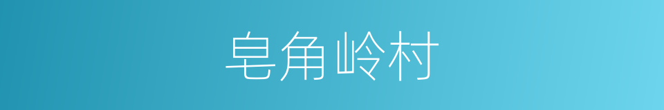 皂角岭村的同义词