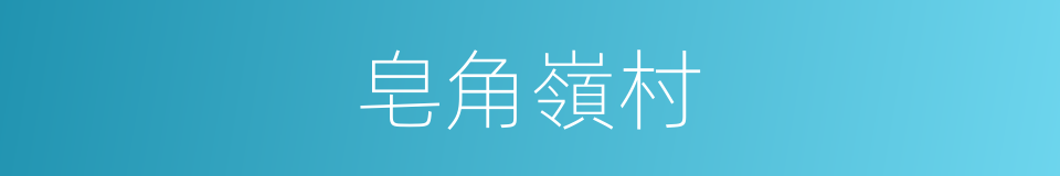 皂角嶺村的同義詞