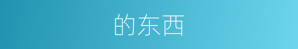 的东西的同义词