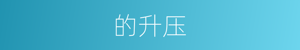 的升压的同义词