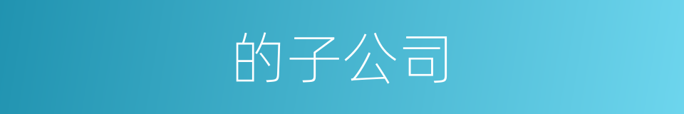 的子公司的同义词