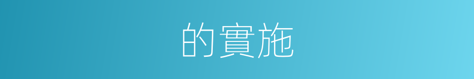 的實施的同義詞