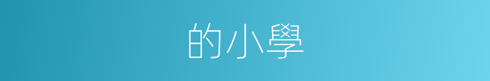 的小學的同義詞