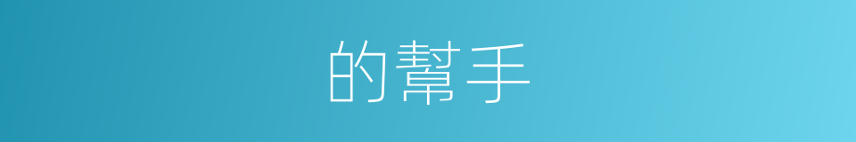 的幫手的同義詞