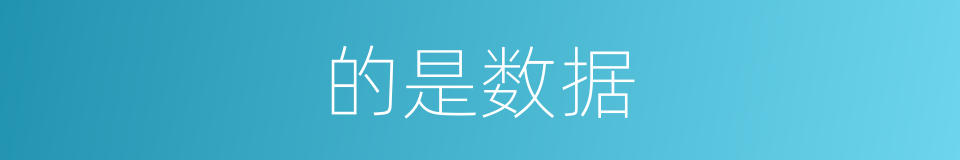 的是数据的同义词