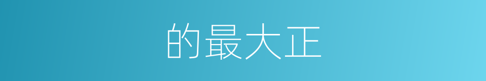 的最大正的同义词