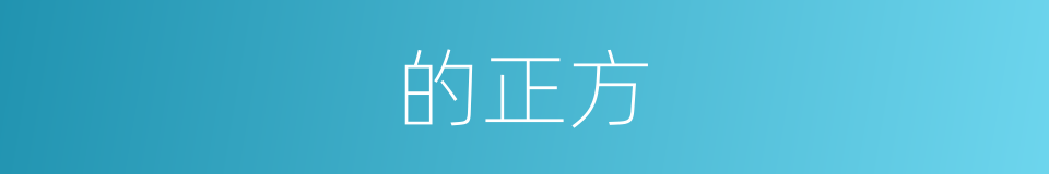 的正方的同义词