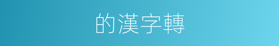 的漢字轉的同義詞