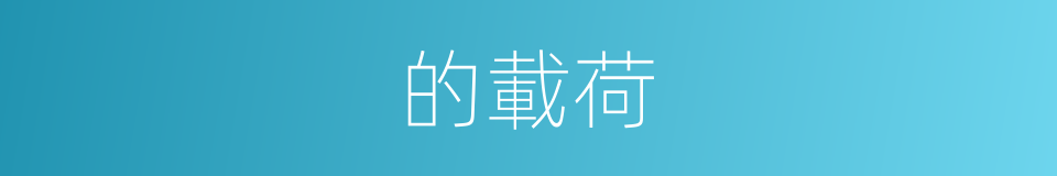 的載荷的同義詞