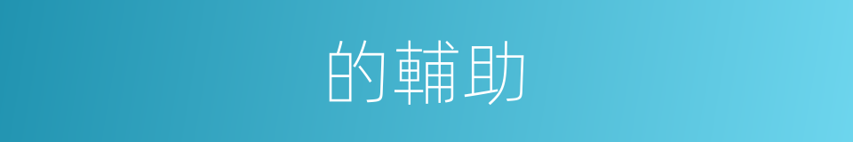 的輔助的同義詞