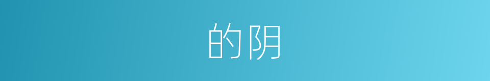 的阴的同义词