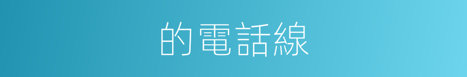 的電話線的同義詞