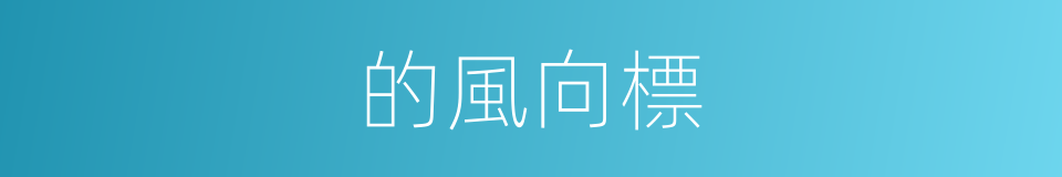 的風向標的同義詞