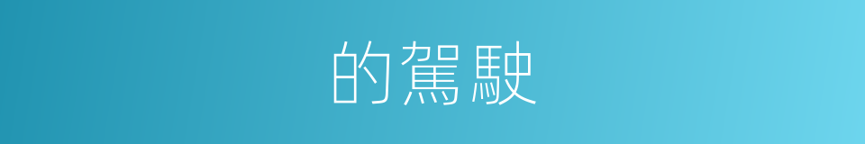 的駕駛的同義詞