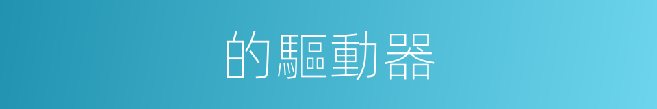 的驅動器的同義詞