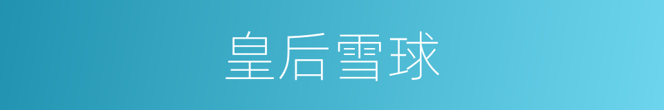 皇后雪球的同义词