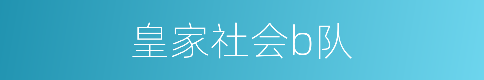 皇家社会b队的同义词