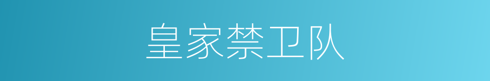 皇家禁卫队的同义词