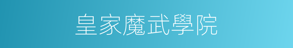 皇家魔武學院的同義詞