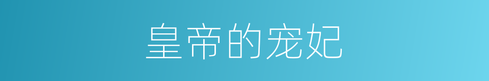 皇帝的宠妃的同义词