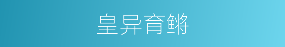 皇异育鳉的同义词