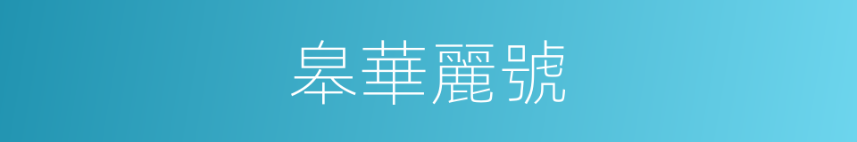 皋華麗號的意思