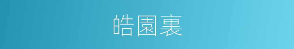 皓園裏的同義詞