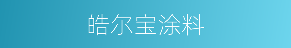 皓尔宝涂料的同义词