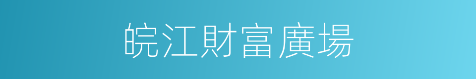 皖江財富廣場的同義詞