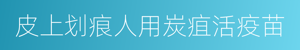 皮上划痕人用炭疽活疫苗的同义词