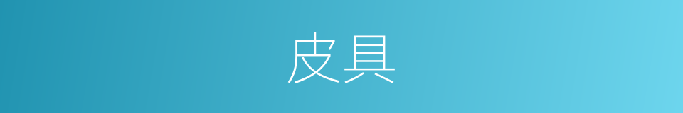 皮具的意思