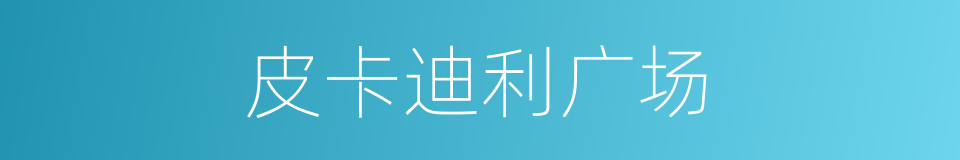 皮卡迪利广场的同义词