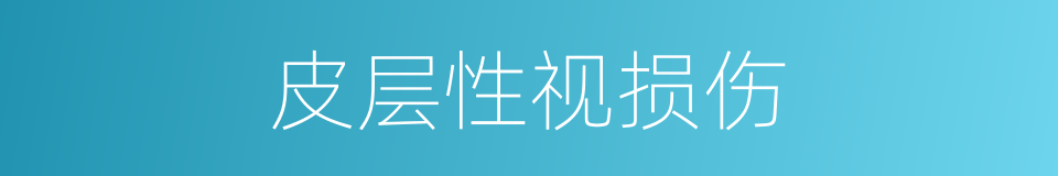皮层性视损伤的同义词