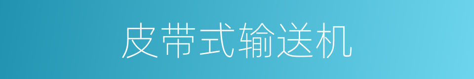 皮带式输送机的同义词