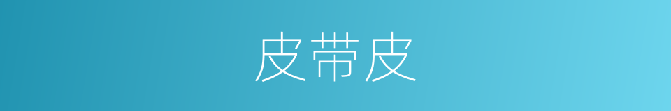 皮带皮的同义词