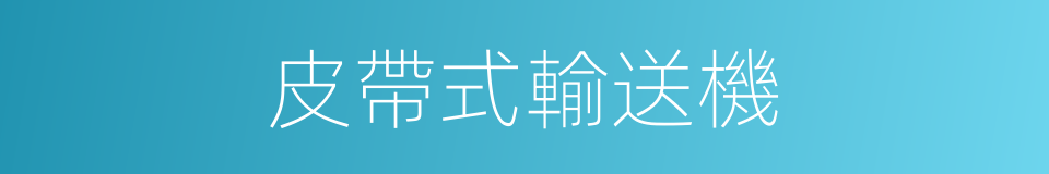 皮帶式輸送機的同義詞