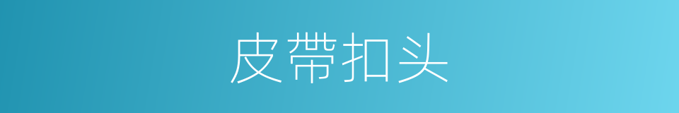 皮帶扣头的同義詞