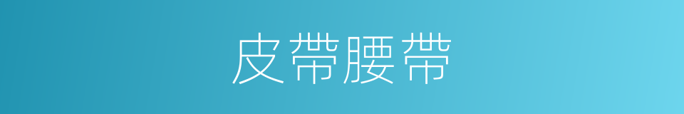 皮帶腰帶的同義詞
