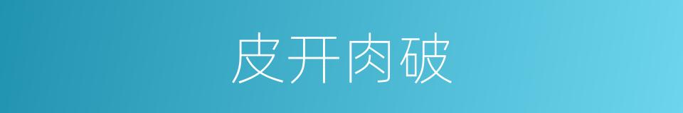 皮开肉破的意思