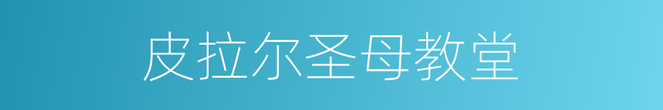 皮拉尔圣母教堂的同义词
