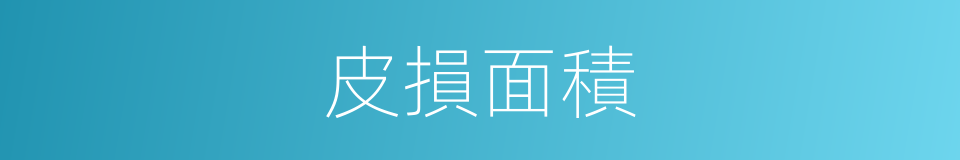 皮損面積的同義詞