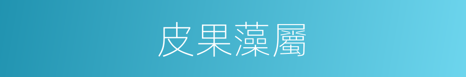 皮果藻屬的同義詞