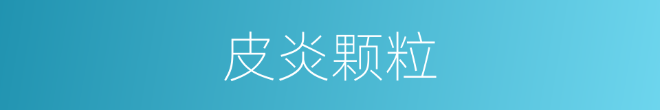 皮炎颗粒的同义词