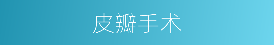 皮瓣手术的同义词
