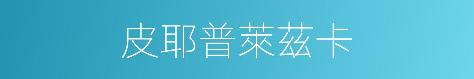 皮耶普萊茲卡的同義詞