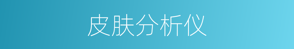 皮肤分析仪的同义词