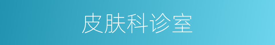 皮肤科诊室的同义词